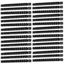 ALOANES 30 PC ABS Socket Organizer, 1/2 inch, 3/8 inch and 1/4 inch Drive Socket Rail Holders, Heavy Duty Socket Racks, Black Rails with Black Clips