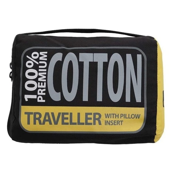 SEATO SUMMIT Sacos sábana de higiénicos/viaje Premium Cotton Travel Liner - Traveller (with Pillow Slip) Azul Marino Color: Azul Marino