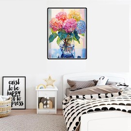 HecticCore 5D Diamond Painting, DIY Flower Diamond Painting, Diamond Art Adult Full, Shiny Diamond Painting Wall Decoration, Diamond Art Painting, Wall Decoration Painting Set for Home, 30 x 40 cm