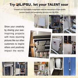 QILIPSU Outdoor WiFi Enclosure, 14.6"x10.6"x5.9" Waterproof Electrical Junction Box IP67 Clear ABS Plastic Weatherproof for Network Projects Router Control