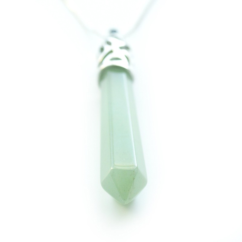 Bella Jade Power Stone Pendant Necklace, Natural Stone Point Crystal,