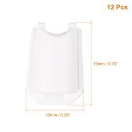 sourcing map 12Pcs Cord End Tips, Nylon Zipper Pull Cord Stopper Drawstrings Ends Cord Lock for Backpack Sneakers Jacket Shoes (19x13mm, White)