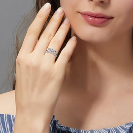 STARCHENIE Infinity Promise Ring for Women Sterling Silver Celtic Love Knot Promise Ring for Her with Cubic Zirconia