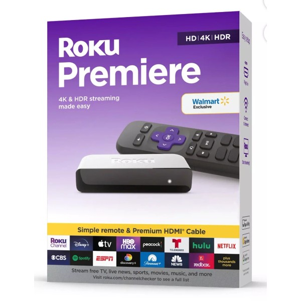 Roku 2024- Roku Premiere-HD/4K/HDR Streaming Device- SKU# 3920RW-SW High Speed