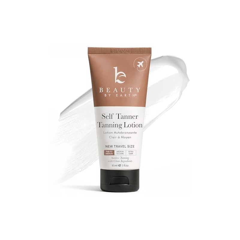 Beauty by Earth- Loción autobronceadora bronceadora: con ingredientes naturales y