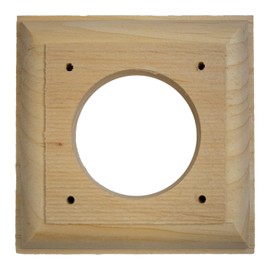 Coveside Wood Predator Guard for Bird Houses – 4" Square Wooden Protector with 2" Entry Hole – Prevents Nest Intrusion, Extends Entry Depth – Easy Mount, 0.75" Thick – Made in USA