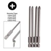 Bestgle 16pcs 1/4" Hex Shank 100mm/4 Inch Long Magnetic Screwdriver
