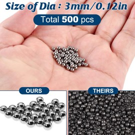 304 Stainless Steel Precision Bearing Balls 3mm (500pcs/Pack)｜High Accuracy｜Weak Magnetic｜Corrosion Resistant｜Ideal for Medical Equipment/Automotive Parts/Industrial Valves