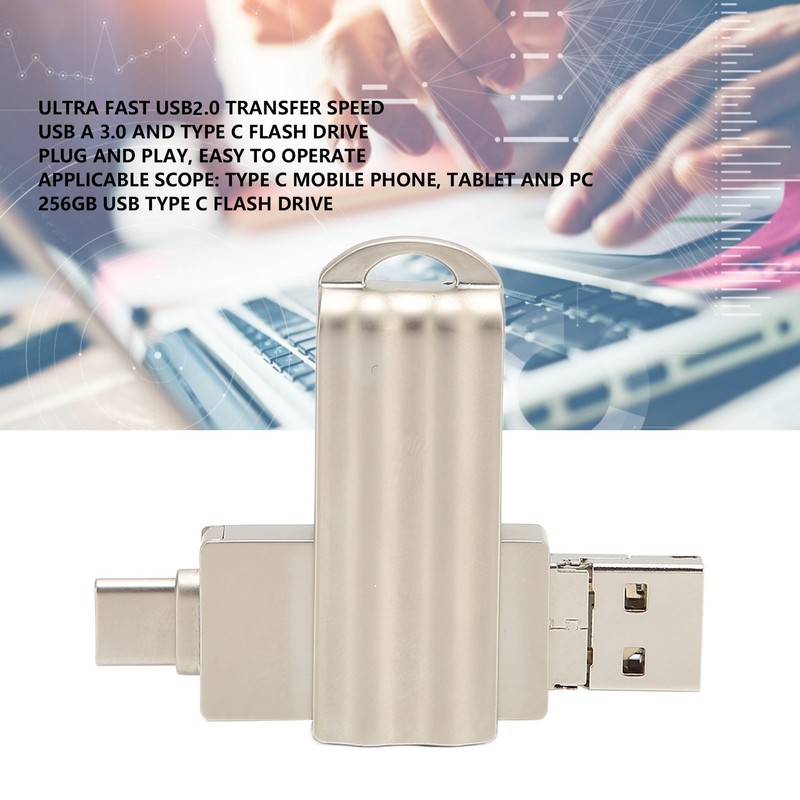 USB Flash Drive USB2.0 2 in 1 High Speed 256G