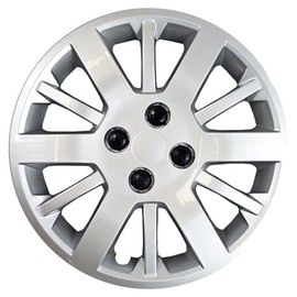 Brighter Design Set of 4 15" Screw-on Silver Hubcaps for Chevy Cobalt 2009-2010
