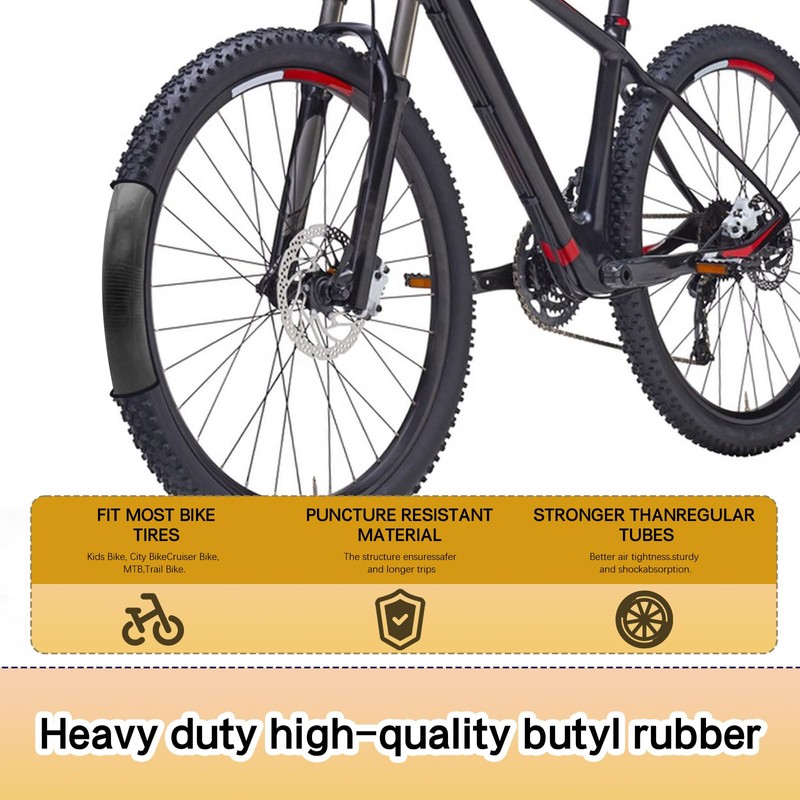 (2-Pack) 26x2.125/2.40 BicycleTubes 26x2.125/2.35/2.4 Bike Tubes