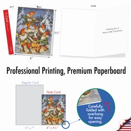 The Best Card Company Pack of 10 Retro Christmas Greeting Cards with Envelopes, Humor Holiday Assortment for Men and Women (10 Designs, 1 Each) - Gnome for the Holidays AM6440XSG-B1x10
