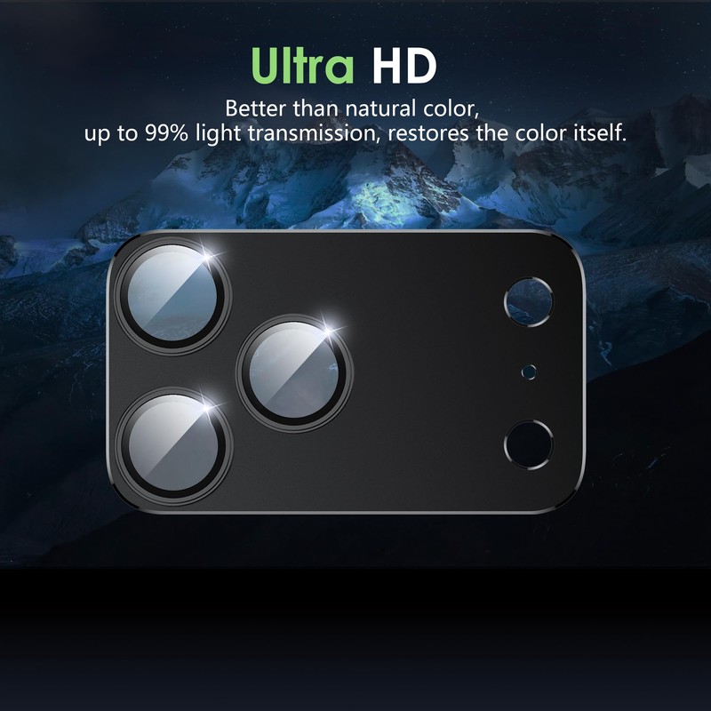 Suttkue for 17 Pro Max Camera Lens Protector,[Anti-Scratch][Easy to Install][