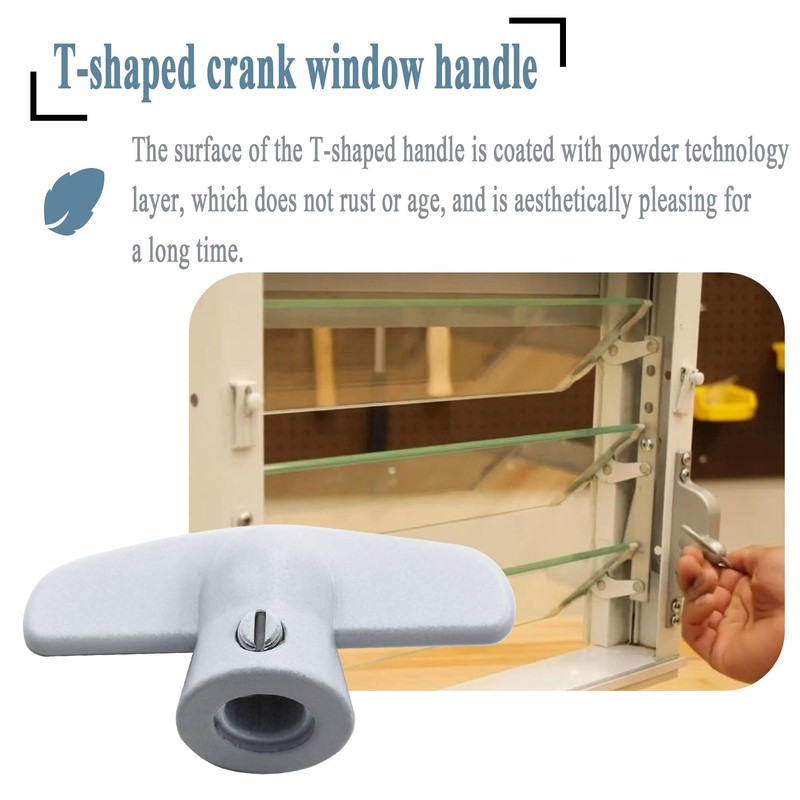 Follde Replacement Pella Casement Window Crank, T-Crank Window Handle, Casement