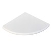 White Marble Corner Shower Shelf for Bathroom, 9'' x 9''