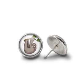 Tree Sloth Earrings (Silver-Plated)