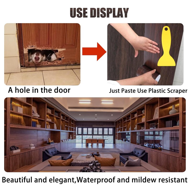 4" X33' Size Realistic Wood Grain Repair Tape, Self Adhesive