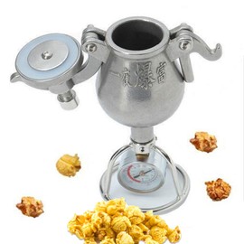 Hand Popcorn Machine, 100ml High Pressure Popcorn Maker, Chinese Traditional Old-Fashioned Pop Corn Machine, Stainless Steel Mini Hand Cannon Food Amplifier