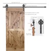 LUBANN 6.6FT Sliding Wood Barn Door Hardware Sliding Track Kit