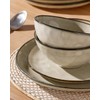Famiware Dinnerware Sets for 4, Ocean Round 12-Piece Kitchen Plates