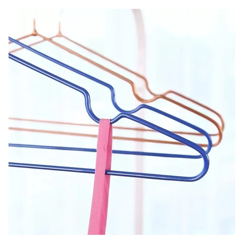 24x7 Set 20 Ganchos Antideslizantes Percha Ropa Tintorería Metal