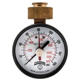 Winters PETM213LF PETM-LF Series Pressure Gauge, 2.5" Dial size, 0/160 psi/kpa, ÃÂ±3-2-3% accuracy