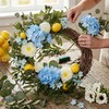Quixem 22 Inch Lemon Wreath for Front Door, UV Resistant