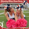 8PCS Glitter Cheer Bow Large Cheer Bows Rhinestones Hair Bows