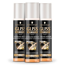 GLISS Hair Repair Leave-In Conditioner, Ultimate Repair Express Repair for Heavily Damaged Hair, 6.8 Ounces (Pack of 3)