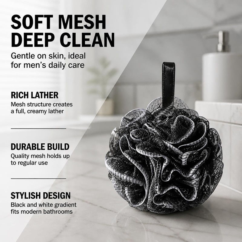 Bathtub Essentials Combo - Anti-Slip Bath Mat - Exfoliating Cloth