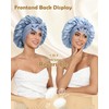 WELROG Double Layer 19 Momme Silk Sleep Cap with Silk
