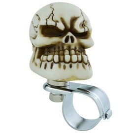 Temzzer Skull Steering Wheel Spinner Knob Heavy Car Spinner Suicide Grip Assist Handle for Most Manual Automotive Transmission Vehicles