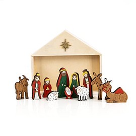Logbuch-Verlag Small Nativity Scene 11-Piece Christmas Nativity Scene 7 cm