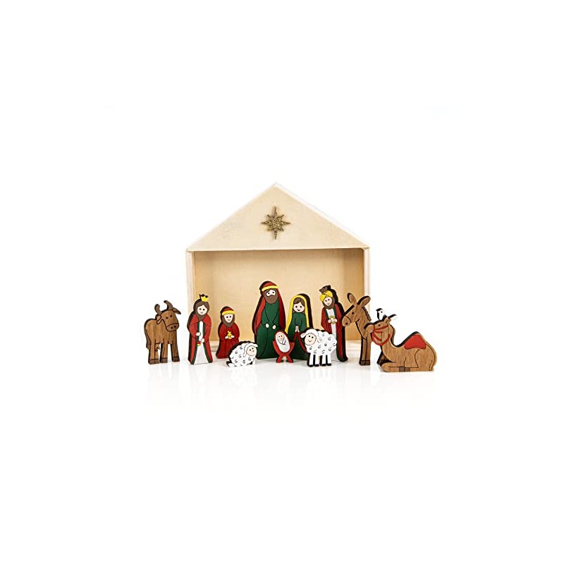 Logbuch-Verlag Small Nativity Scene 11-Piece Christmas Nativity Scene 7 cm