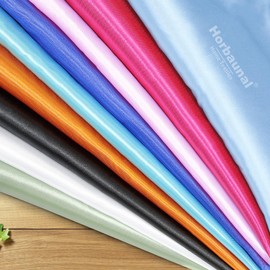 Horbaunal Sky Blue Satin Fabric 60 Inch Wide by The Yard, Soft Charmeuse Satin Fabric for Wedding Dress, DIY Craftings, Costumes, 1 Yard