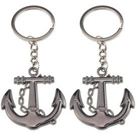 FOXIMENG anchors keychain zinc alloy key ring for the keys, can also be clipped to the bag, backpack on the men and women's universal keychain (4 pcs)