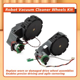 Mhrxusd Robot Vacuum Cleaner Wheels Kit Replacement for Roborock S8/S8 Pro Ultra Robot Floor Cleaner Left and Right Wheel Set for Roborock Q5 Pro for Q8 Max+ Models, Strong Traction