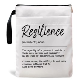 Resilience Definition Book Sleeve, Book Covers with Zipper, Book Cover Protector Gifts for Book Lover, Inspirational Gifts for Women Teacher Librarian Bookworm