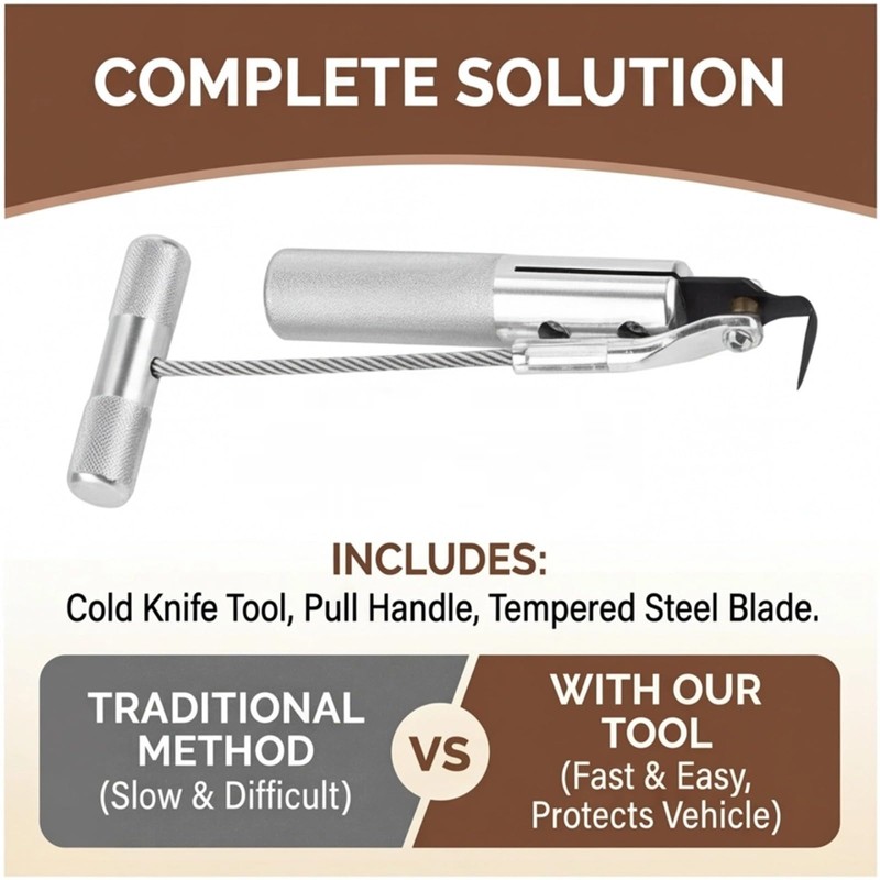 Lausixy Windshield Removal Tool Cold Knife Quick Release