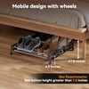 DEYILIAN Under Bed Shoe Storage with Wheels Fixable Underbed Shoe