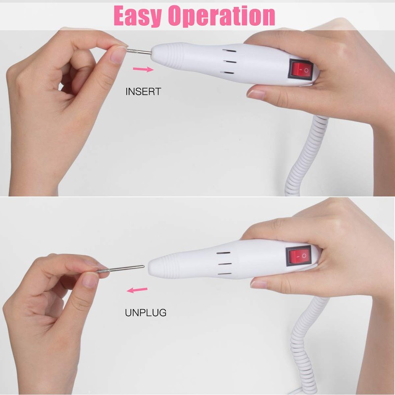 35000+20000 taladro de uñas, Blanco-20000 rpm.