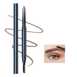 GEUUFEA Eyebrow Pencil Waterproof, Micro-Slim, Precise, Filler Brow Pen with Spoolie Brush, Retractable Eyebrow Definer Pencil, Create Natural Looking Brows