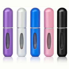 OUMOR 5PCS Perfume Travel Refillable Atomizer Bottle, Pocket Perfume Atomizer Cologne Travel Bottle Sprayer for Daily Use