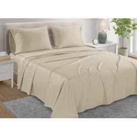 Cotton Pillowcases, King Size Pillow Cases Set of 2, Fits King Size Pillows, Premium 800 Thread Count Sateen King Size Pillow Cases, Soft & Breathable King Pillow Covers - Ivory