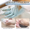 Donmnemb 3 Pairs Rubber Dishwashing Gloves for Household, Laundry Kitchen