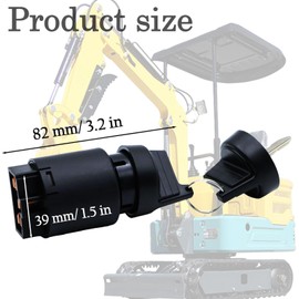 Hxszk AGT Mini Excavator Parts Ignition Starter Switch for Cape Generator 6500 6700 427 186F & AGT-5K/7X Mini Excavators - Heavy-Duty Replacement Switch, Black Construction Equipment Accessory 1 PCS