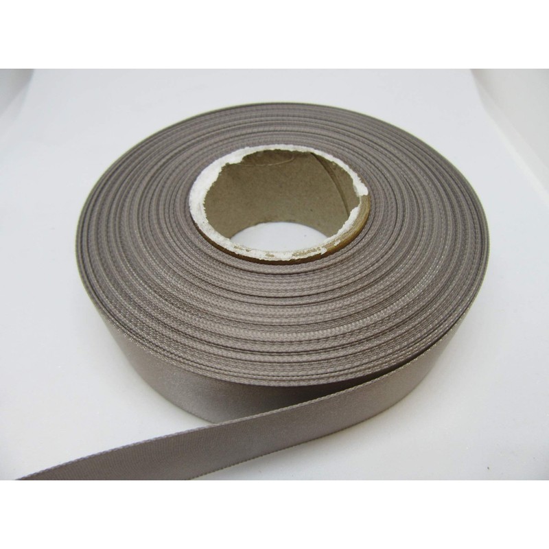2 metres of 25mm Satin Ribbon Smoky Dark Grey Dark