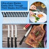 Geelin 50 Pieces 8.5 Inch Rounded Serrated Blade Steak Knives