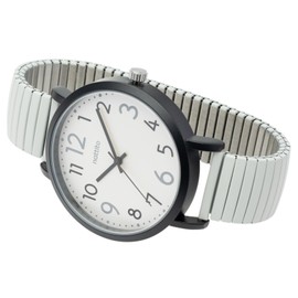 Fieldwork ST300-2 Women's Analog Metal Band, Bellows Strap, Stainless Steel, Simple, Greco, Gray, gray, Modern