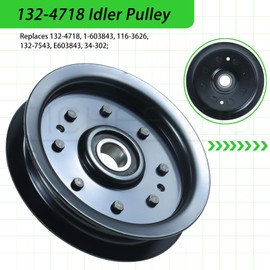 NICHEFLAG 132-4718 Pulley Replaces Toro 132-4718, Exmark 132-4718 Pulley, Exmark 1-603843, Flat Idler Pulley 132-4718, Pulley Idler 1-603843, 116-3626, 132-7543, E603843 for Toro ZX4800, Z147 Decks